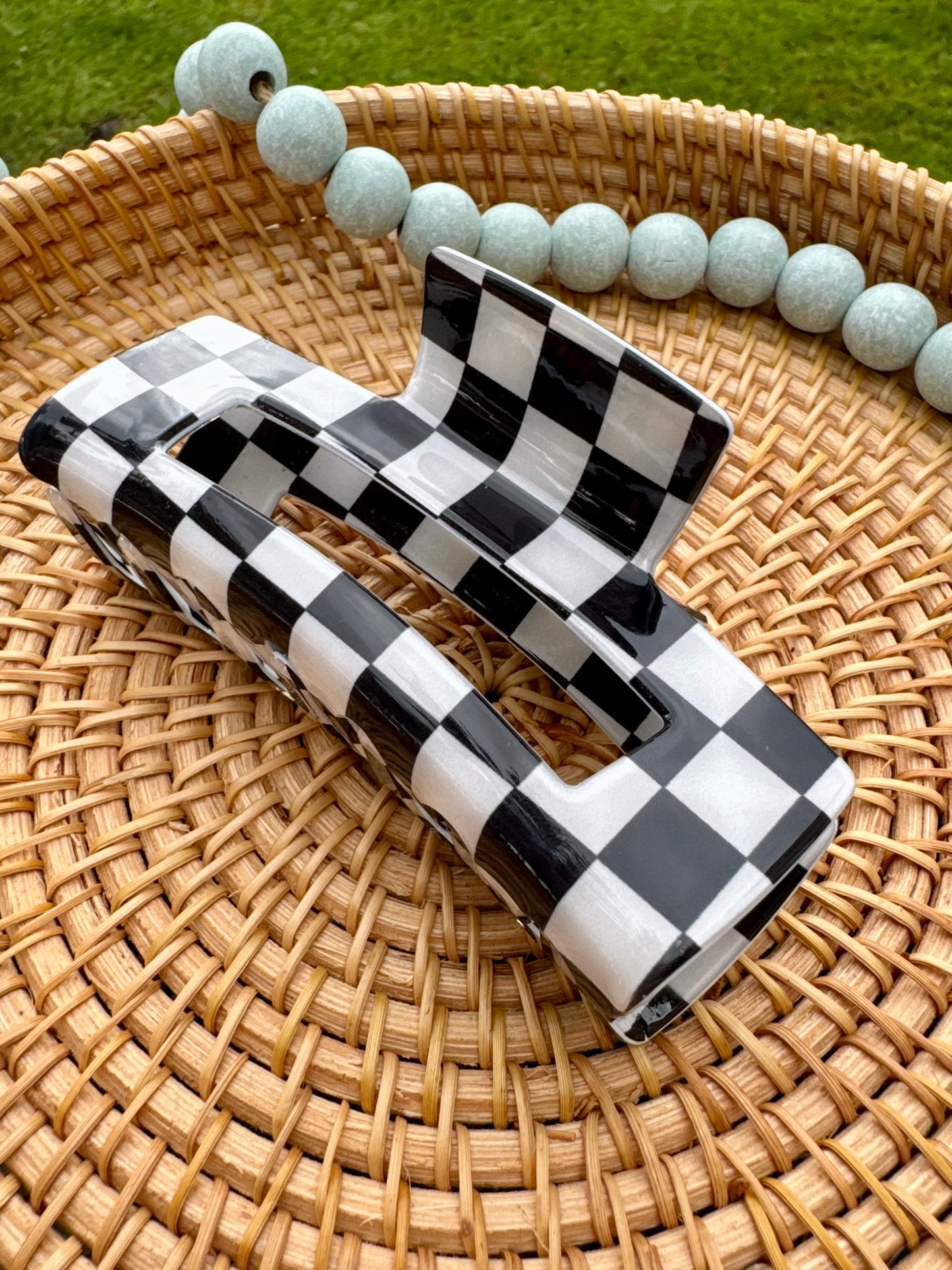 Checkered Hair Clips