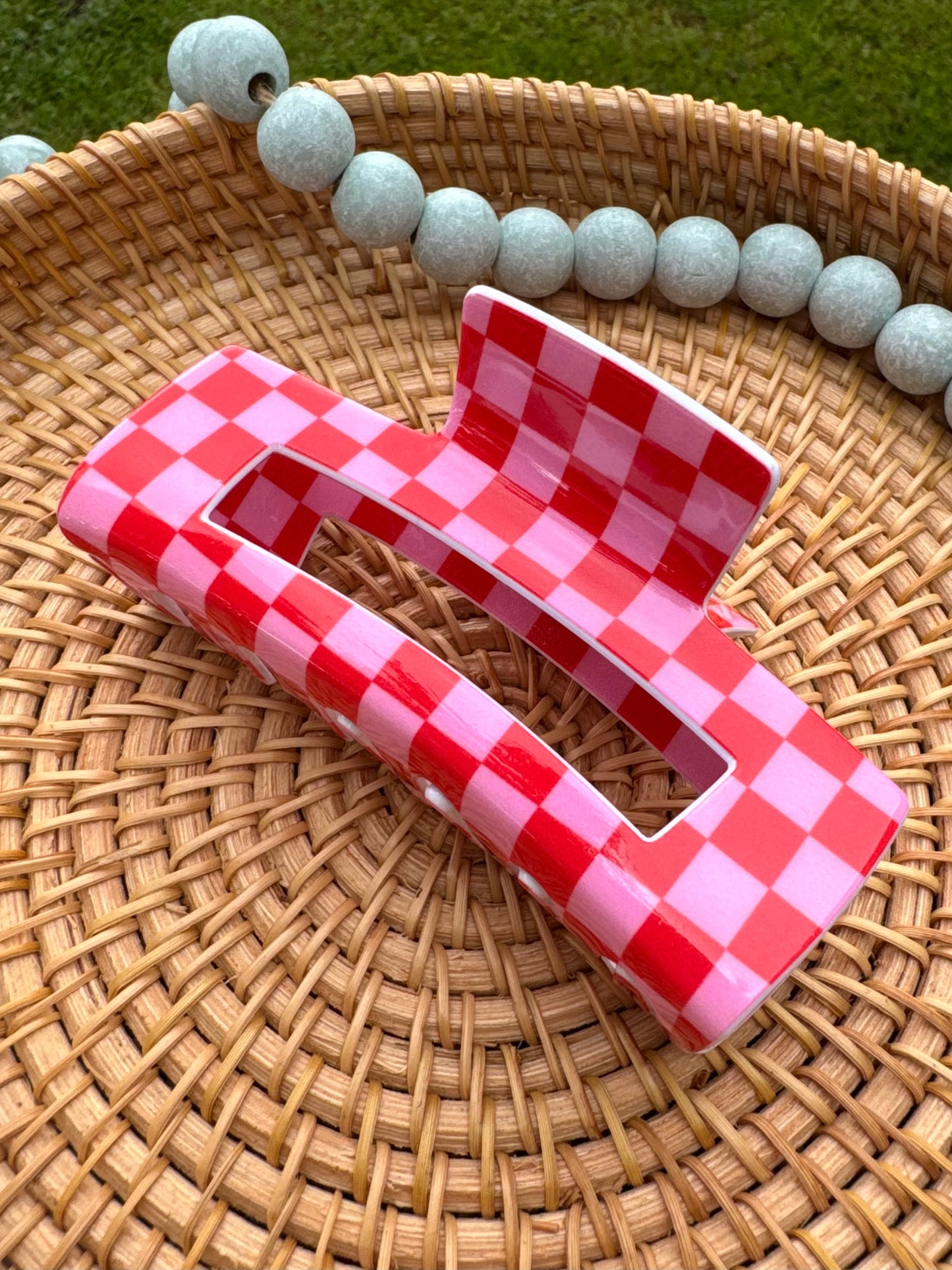 Checkered Hair Clips