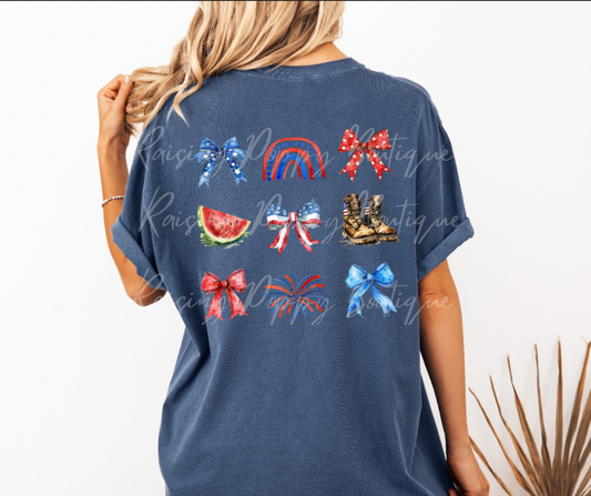 Patriotic Bow Tee Pre-Order